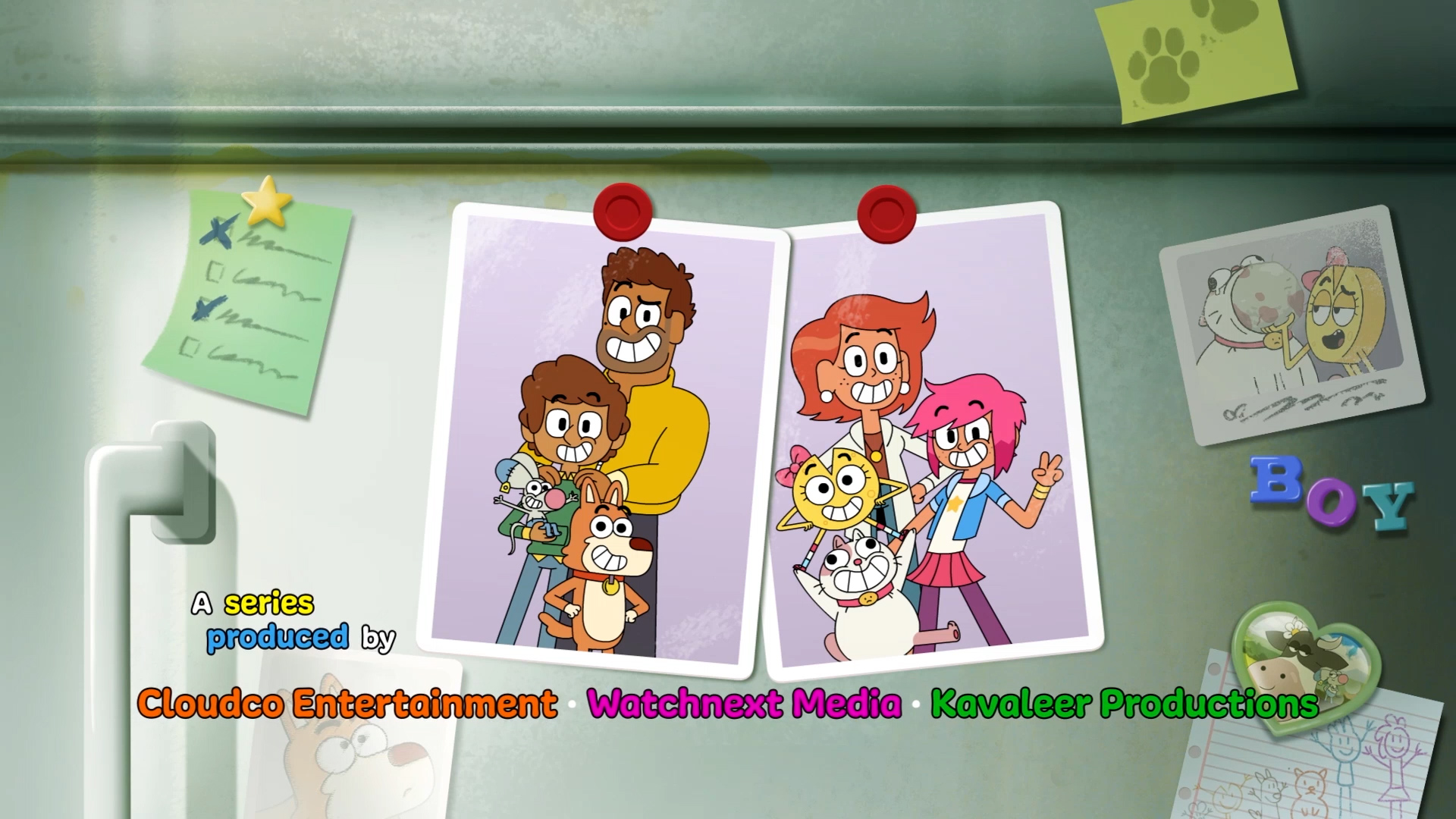 Boy, Girl, Dog, Cat, Mouse, Cheese