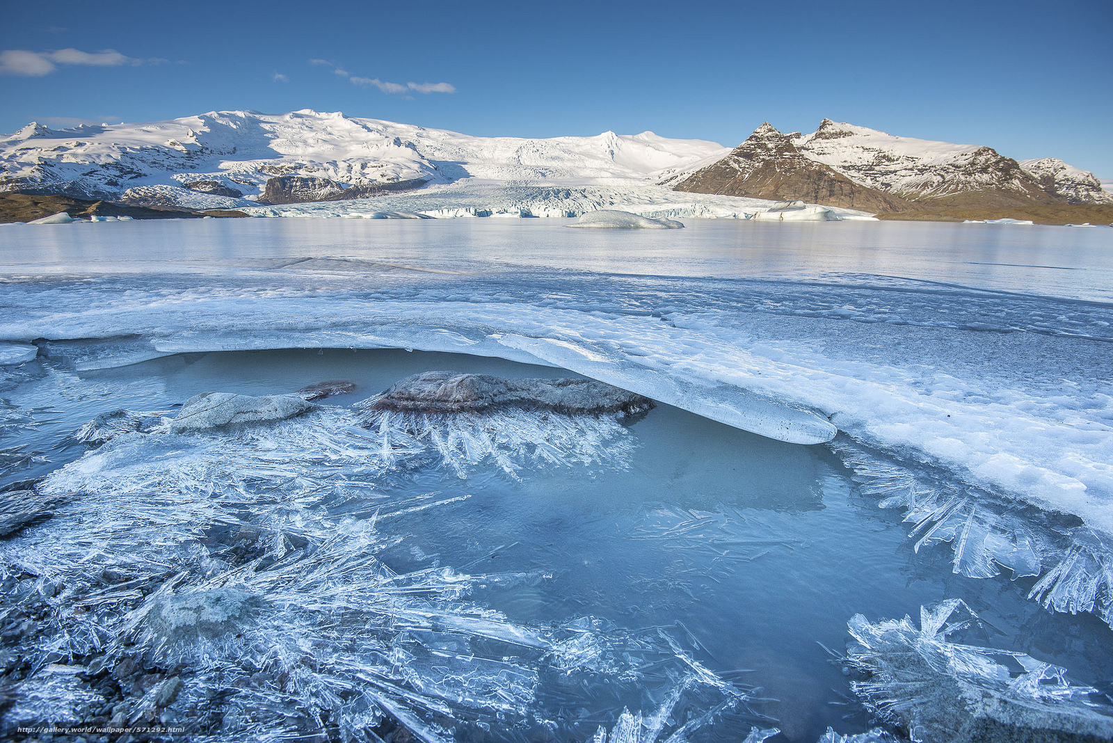 Download wallpaper ice, Mountains, winter, Iceland free desktop wallpaper in the resolution 2048x1367