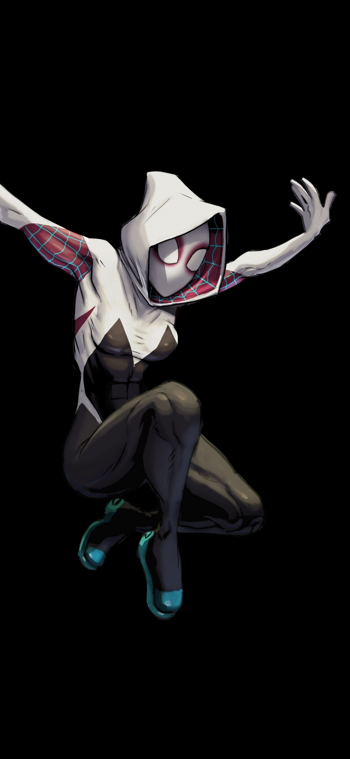 Download Gwen Stacy, Spider Gwen, Spider Man: Into The Spider Verse, Movie, Artwork, Minimal 1125x2436 Wallpaper, Iphone X, 1125x2436 HD Image, Background, 10888