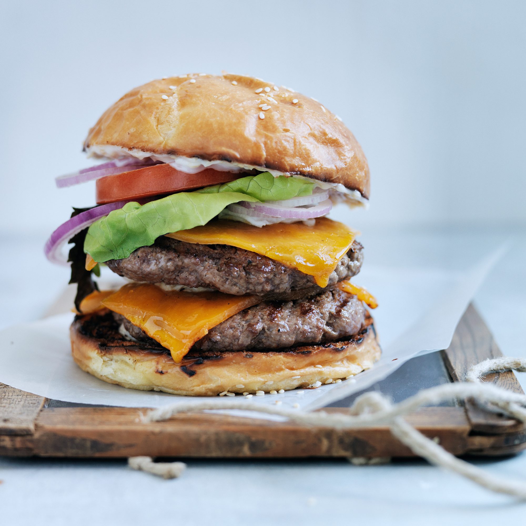 Double Cheeseburgers, Los Angeles Style Recipe Choi. Food & Wine