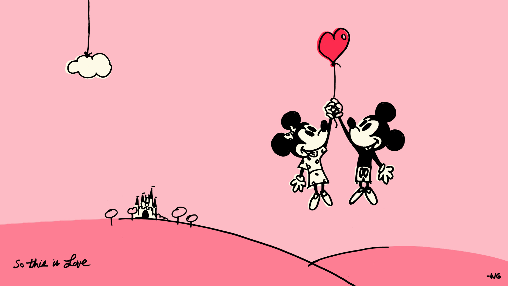 Free Disney Valentine Wallpaper