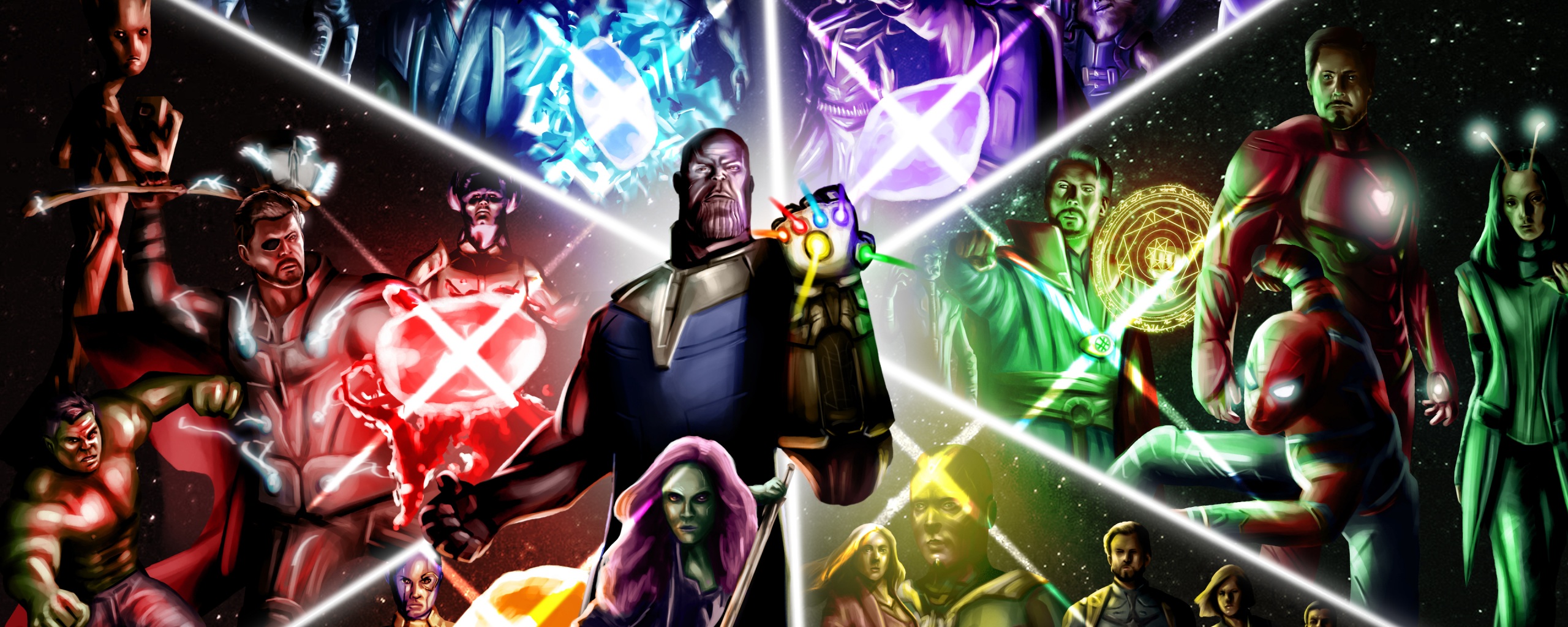 Wallpaper 4k Avengers Infinity War Poster Digital Painting Wallpaper