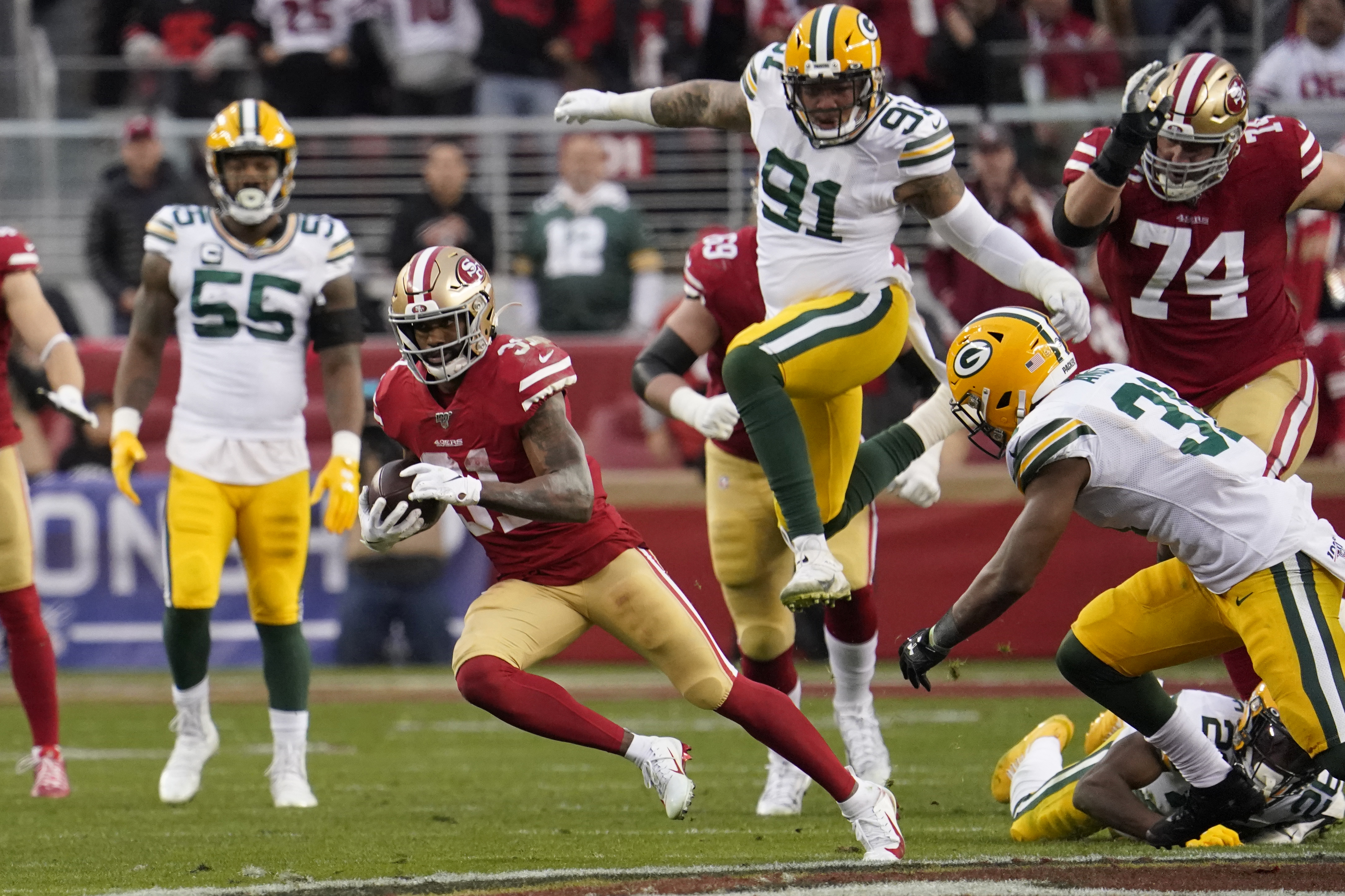 San Francisco 49ers run over Green Bay Packers for spot in Super Bowl