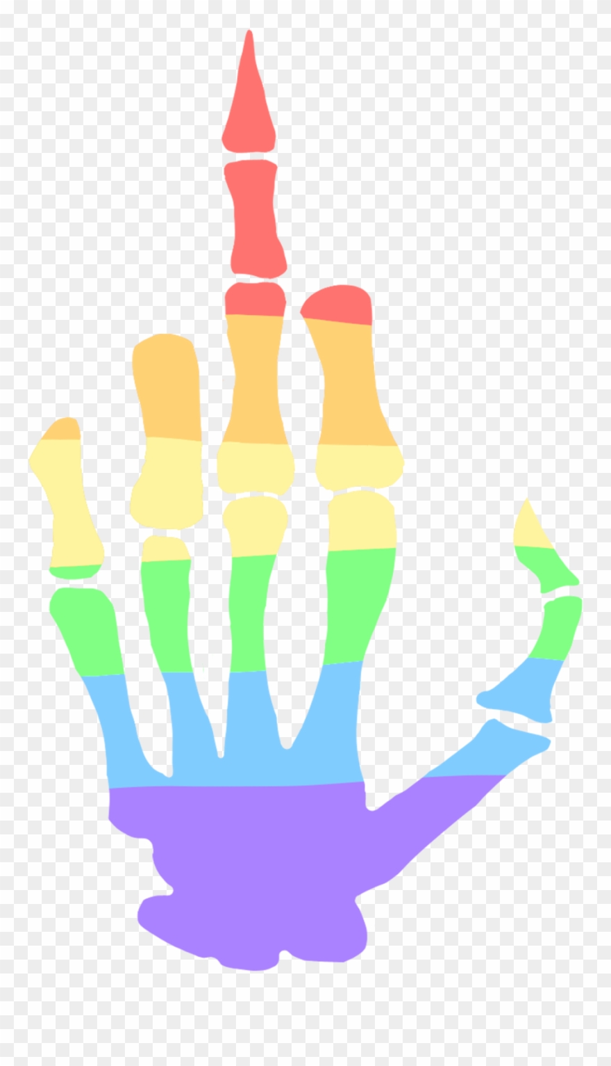 Transparent Skeletal Middle Finger Pride Flags I Finger Tumblr Transparent Clipart