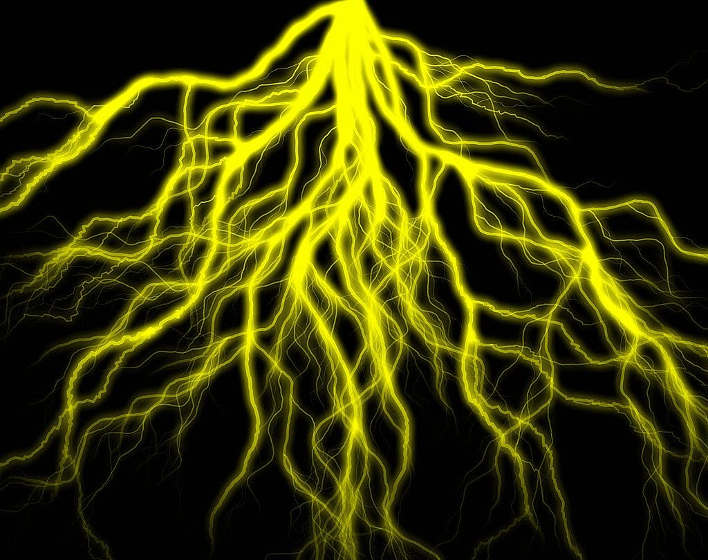 Yellow Lightning Wallpaper