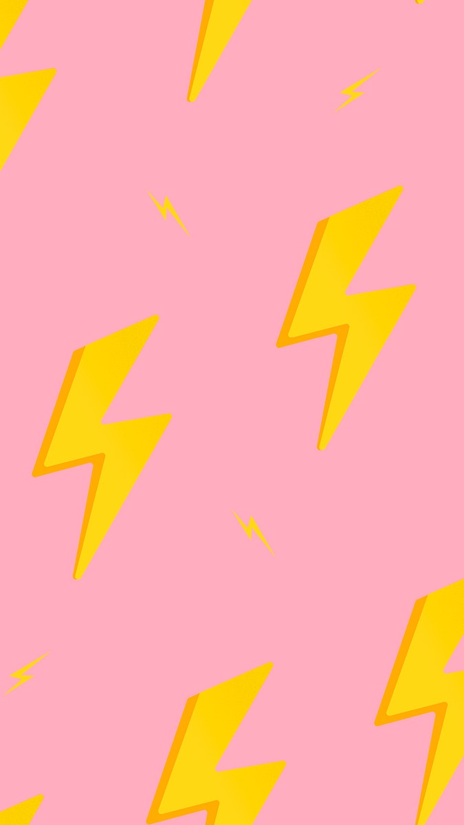 Lightning bolt phone wallpaper, cute