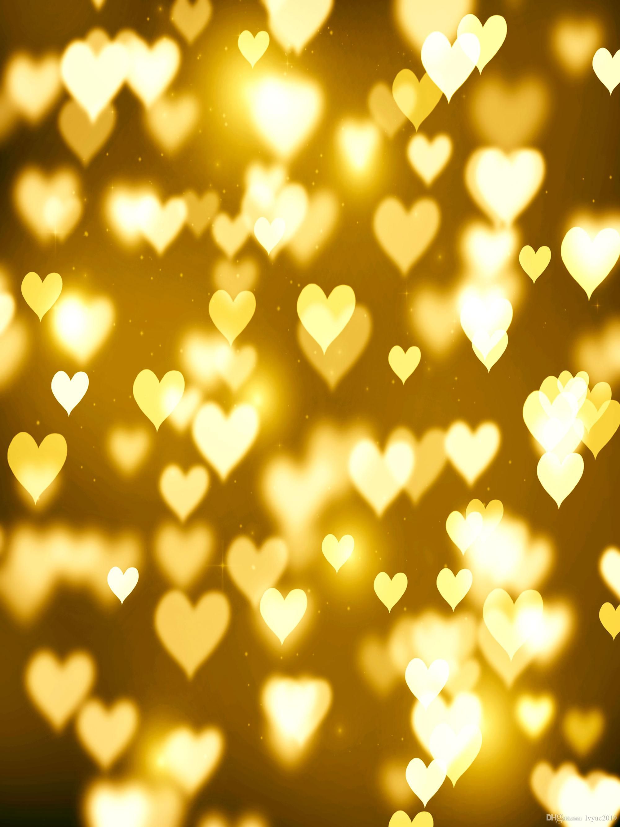 Wholesale Best Quality BRAND Blurred Bokeh Yellow Hearts Gold Glitter Vinyl Photography Backdrops Newborn Baby Photo Booth Background For Valentines Day Studio. Photography backdrops, Photo booth background, Yellow heart