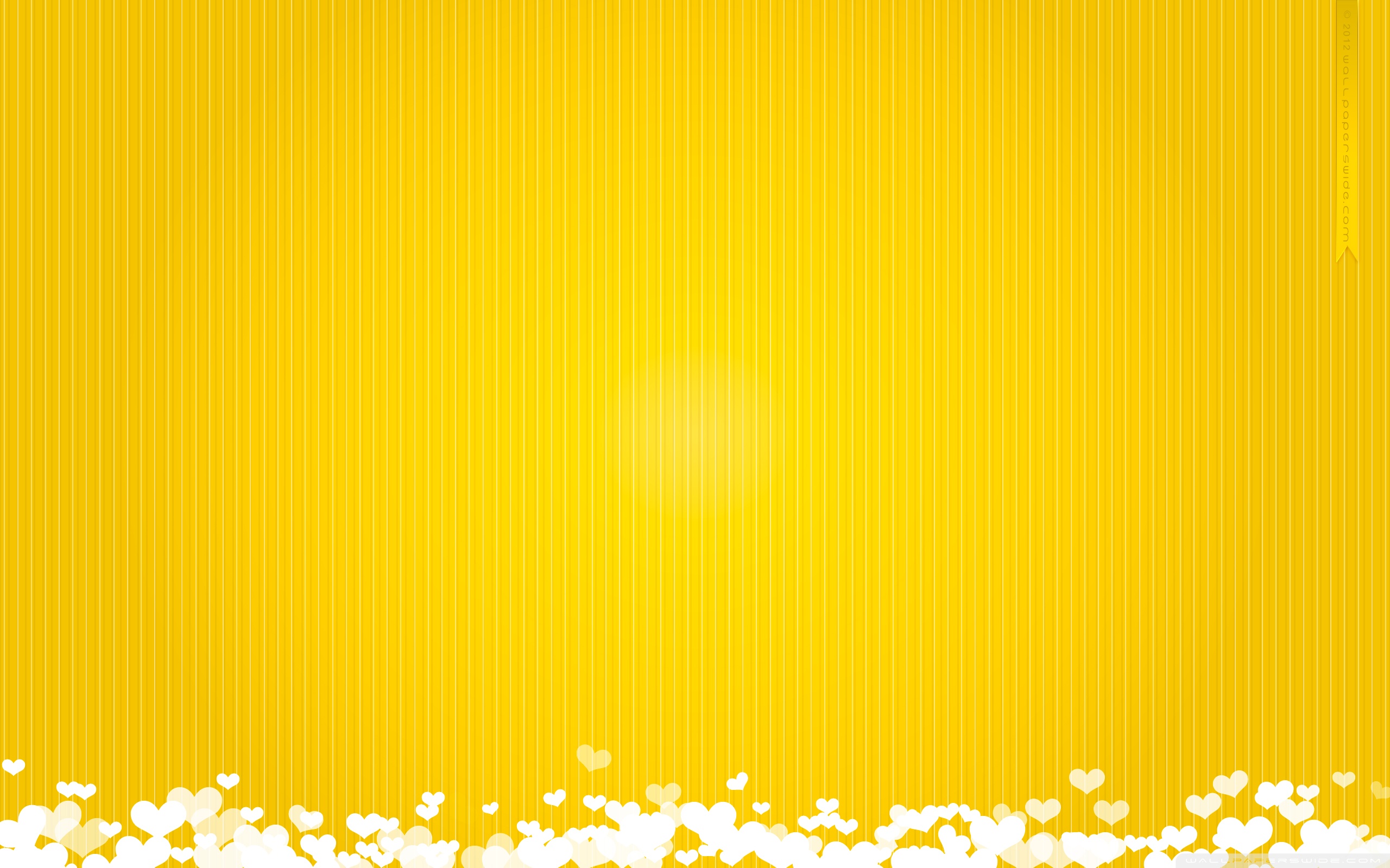 Valentine's Day 2012 (Yellow) Ultra HD Desktop Background Wallpaper for