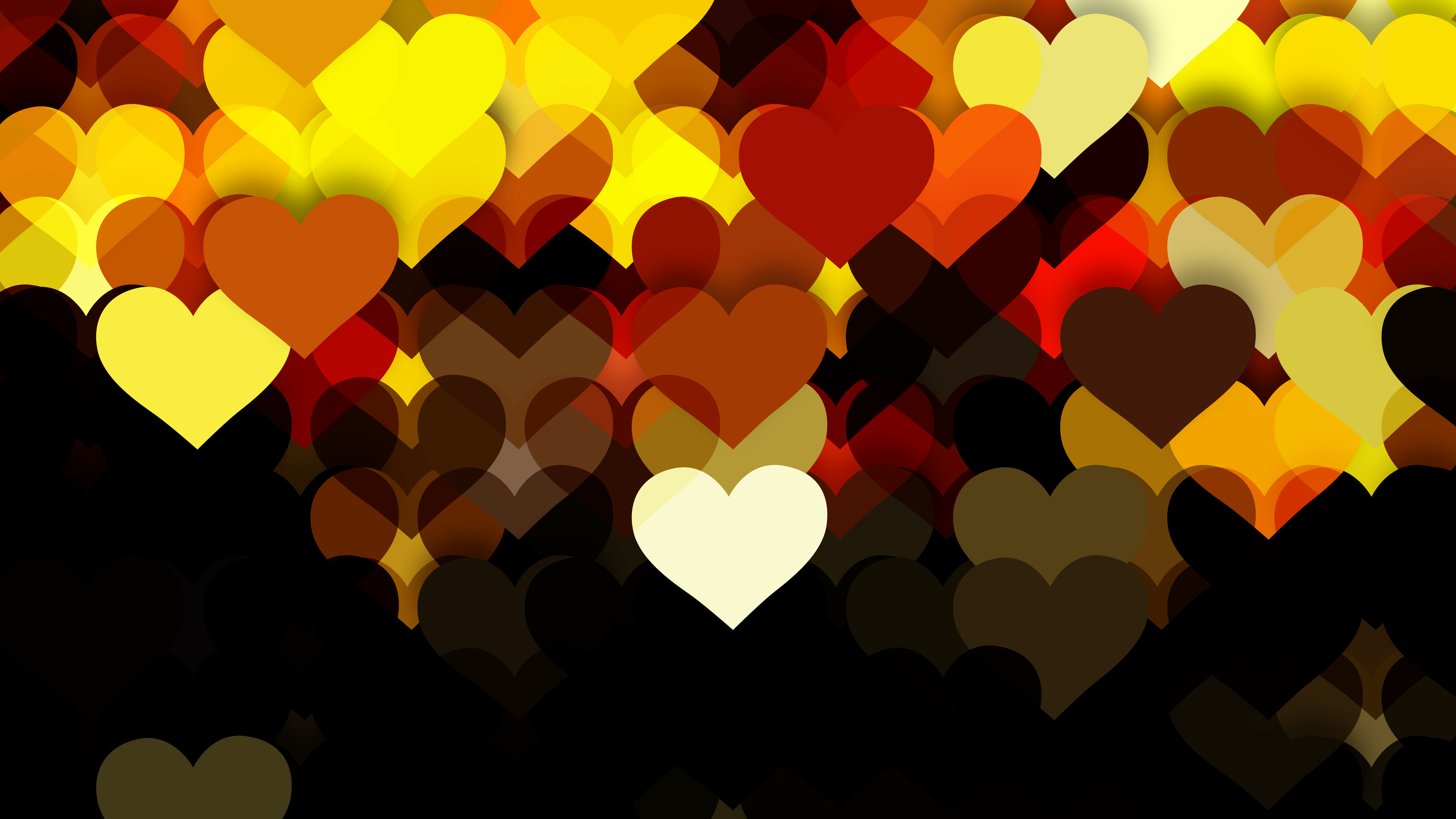 Free Black and Yellow Valentines Day Background