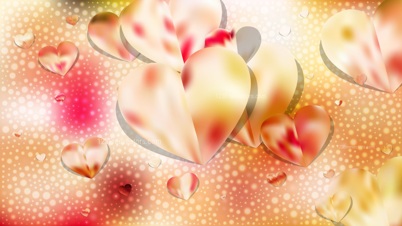 Pink and Yellow Valentine Background Vector Graphic