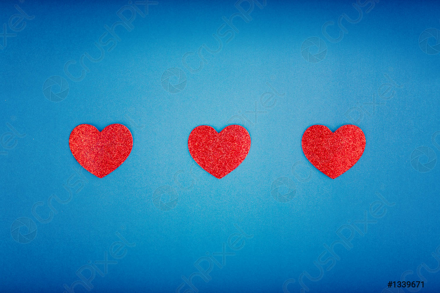 Happy Valentine Day Beautiful card wallpaper with three red hearts