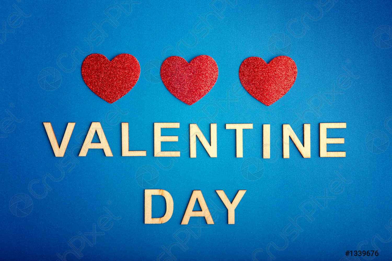 Happy Valentine Day Beautiful card wallpaper with three red hearts