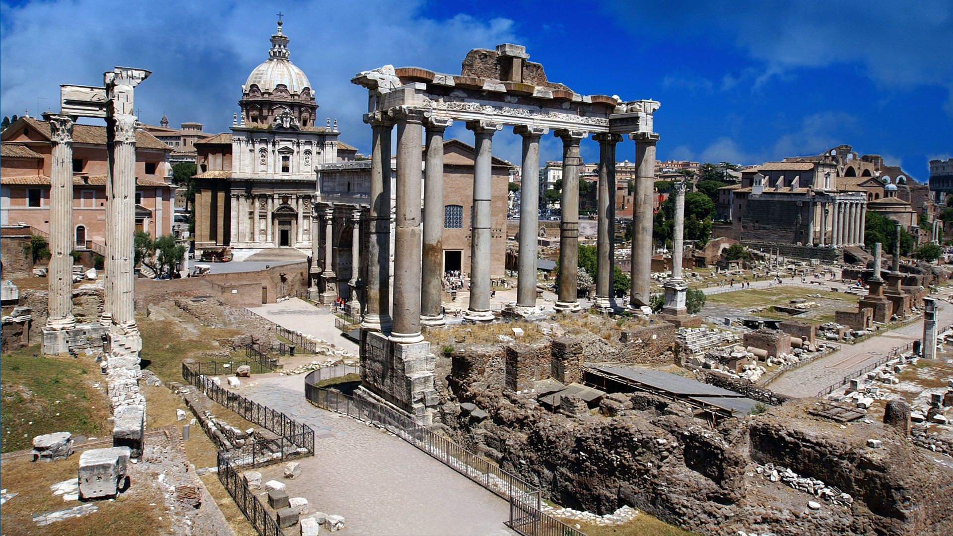 Ancient Ruins In Rome Forum HD Wallpaper