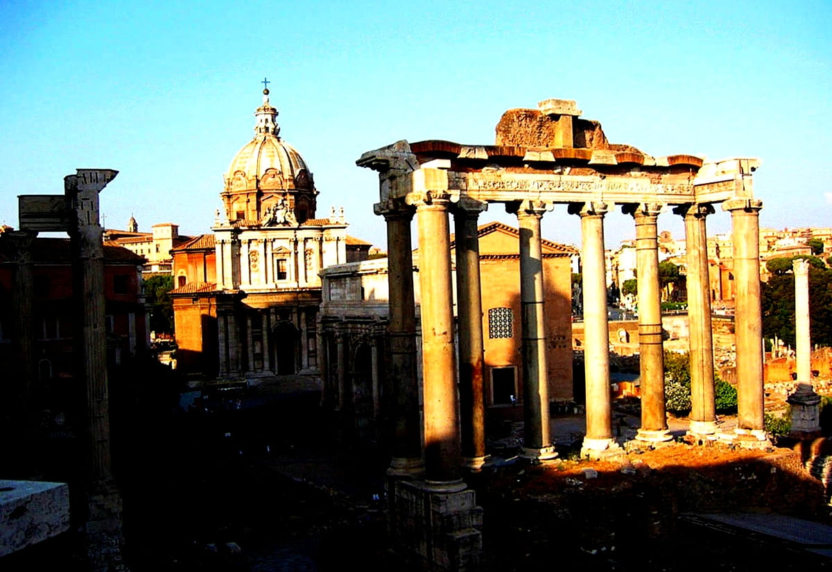 Roman Forum, Ancient Roman Architecture, Rome background. Download Free image
