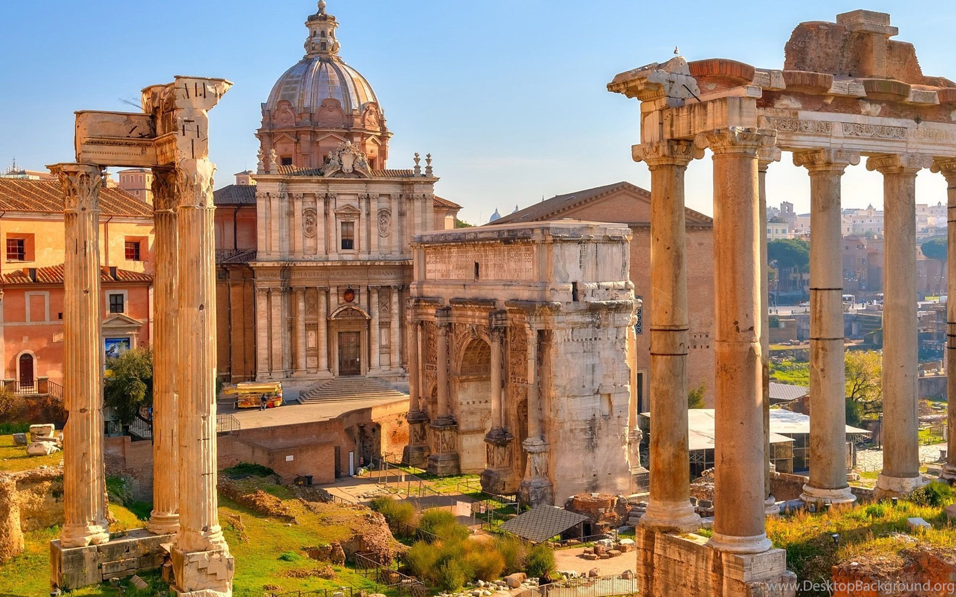 The Roman Forum, Rome, Italy / HD iPad Wallpaper Desktop Background