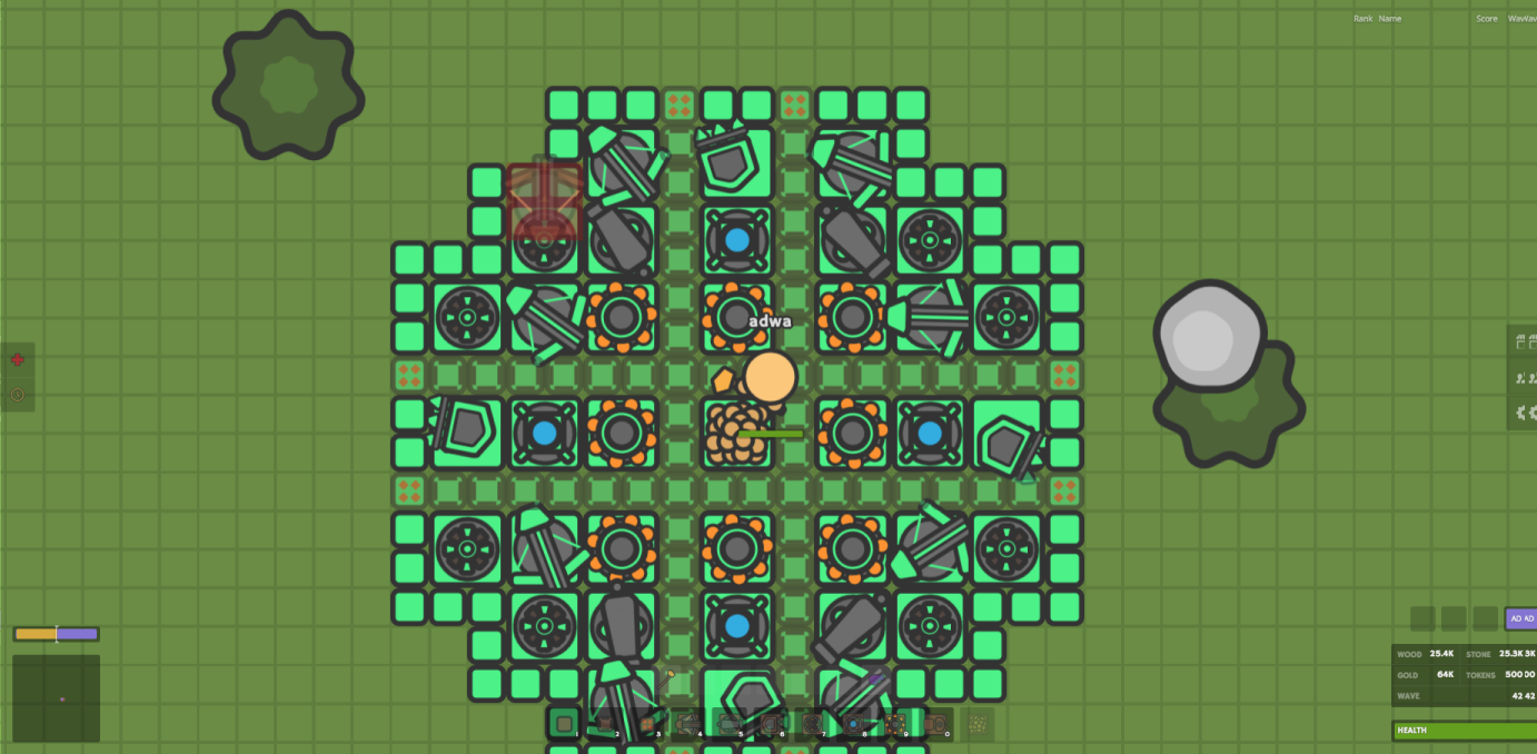 An immortal two tab corner base that doesn't need any walls : r/Zombsio