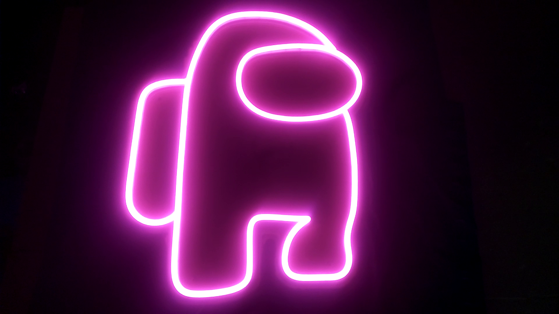 Among Us character neon sign