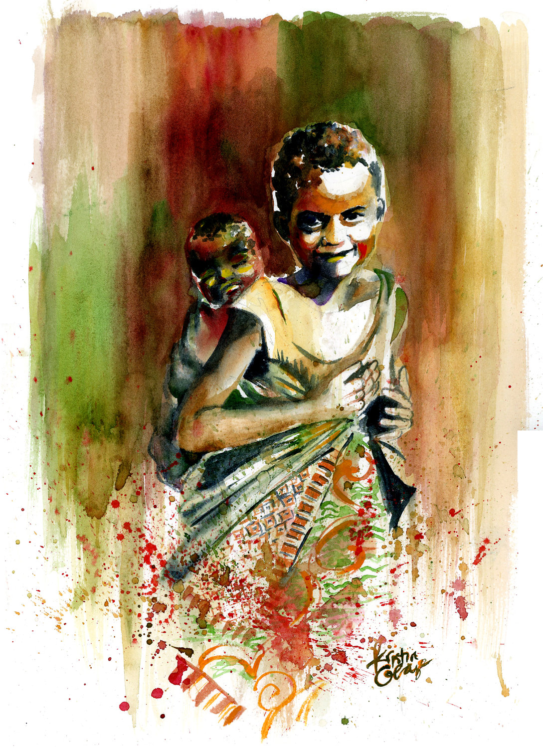 Free download Original Watercolor Painting West African Children Wall [1089x1500] for your Desktop, Mobile & Tablet. Explore West African Art Wallpaper. West African Art Wallpaper, African Art Wallpaper, African