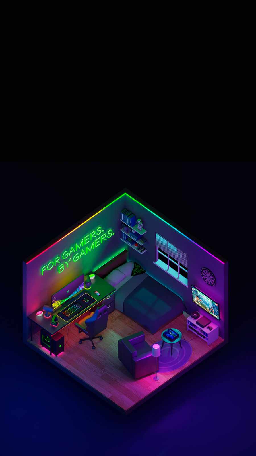 Razer Gaming Setup IPhone Wallpaper Wallpaper, iPhone Wallpaper