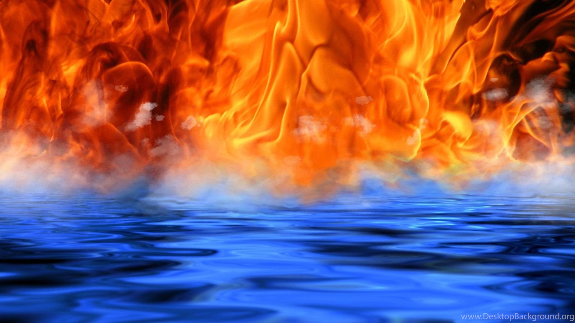 Fire Water Meet The Fire Of Artistic Creativity Design Wallpaper. Desktop Background