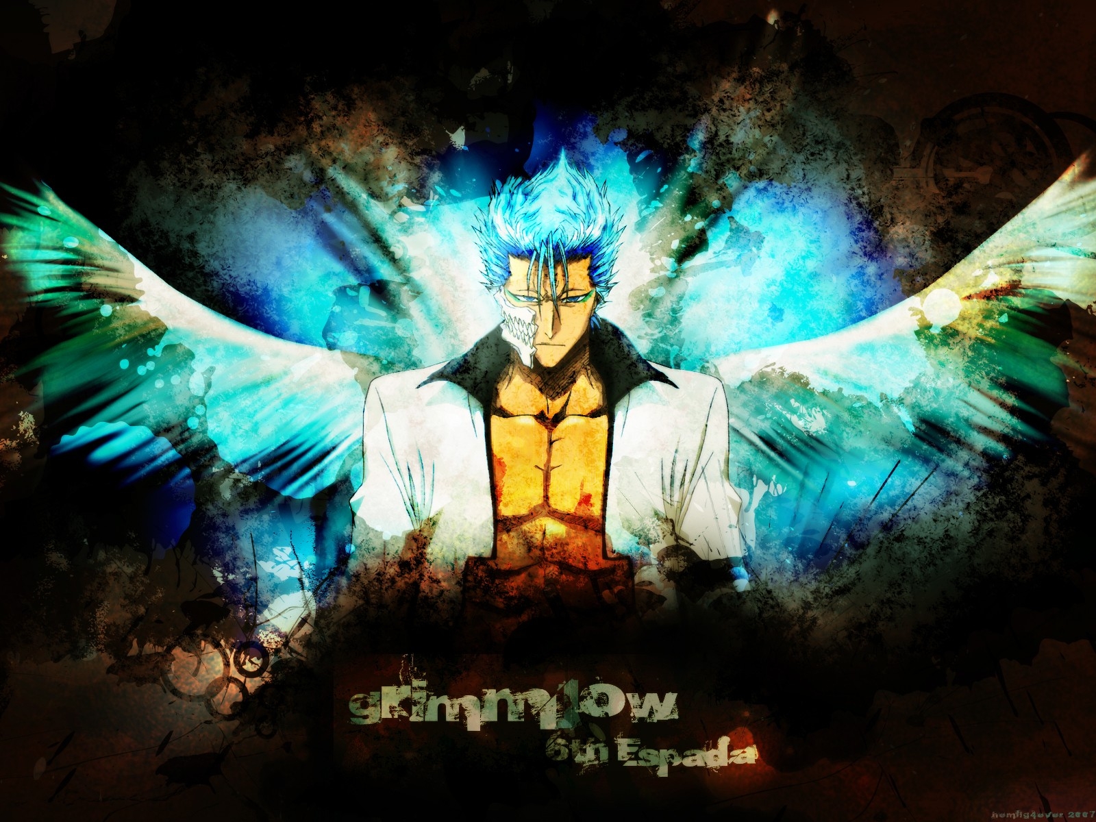 wings bleach masks espada grimmjow jaegerjaquez 1600x1200 wallpaper High Quality Wallpaper, High Definition Wallpaper