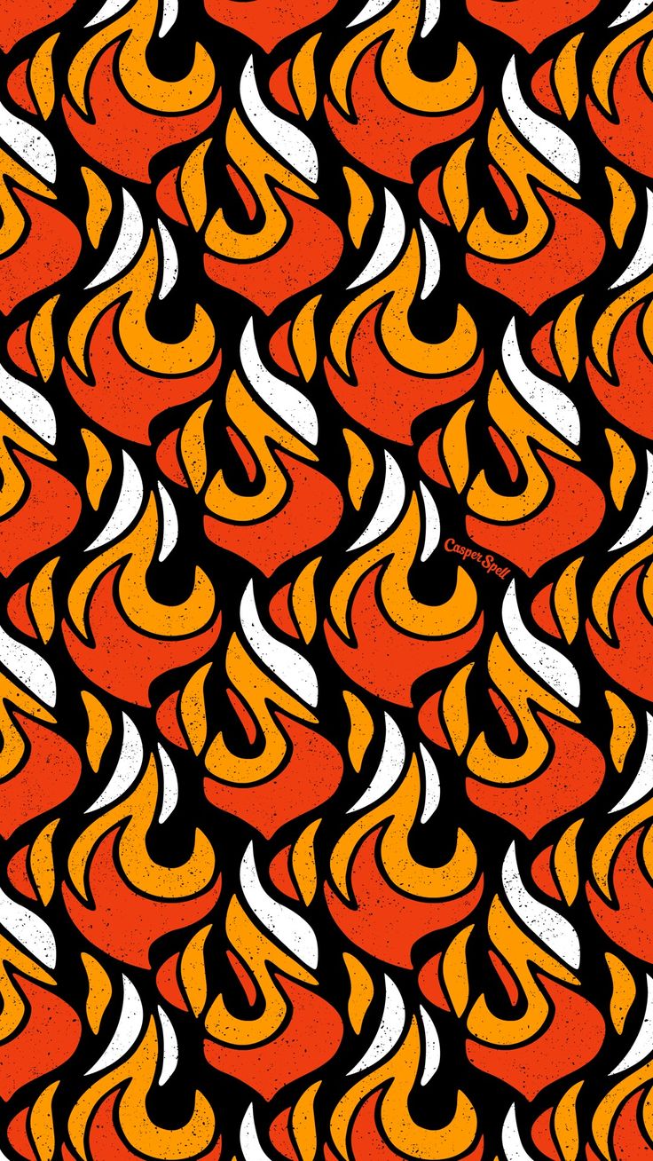 Great Balls of Fire repeat pattern surface design wallpaper background patterns wallpaper backgr. Background patterns, Edgy wallpaper, Aesthetic iphone wallpaper