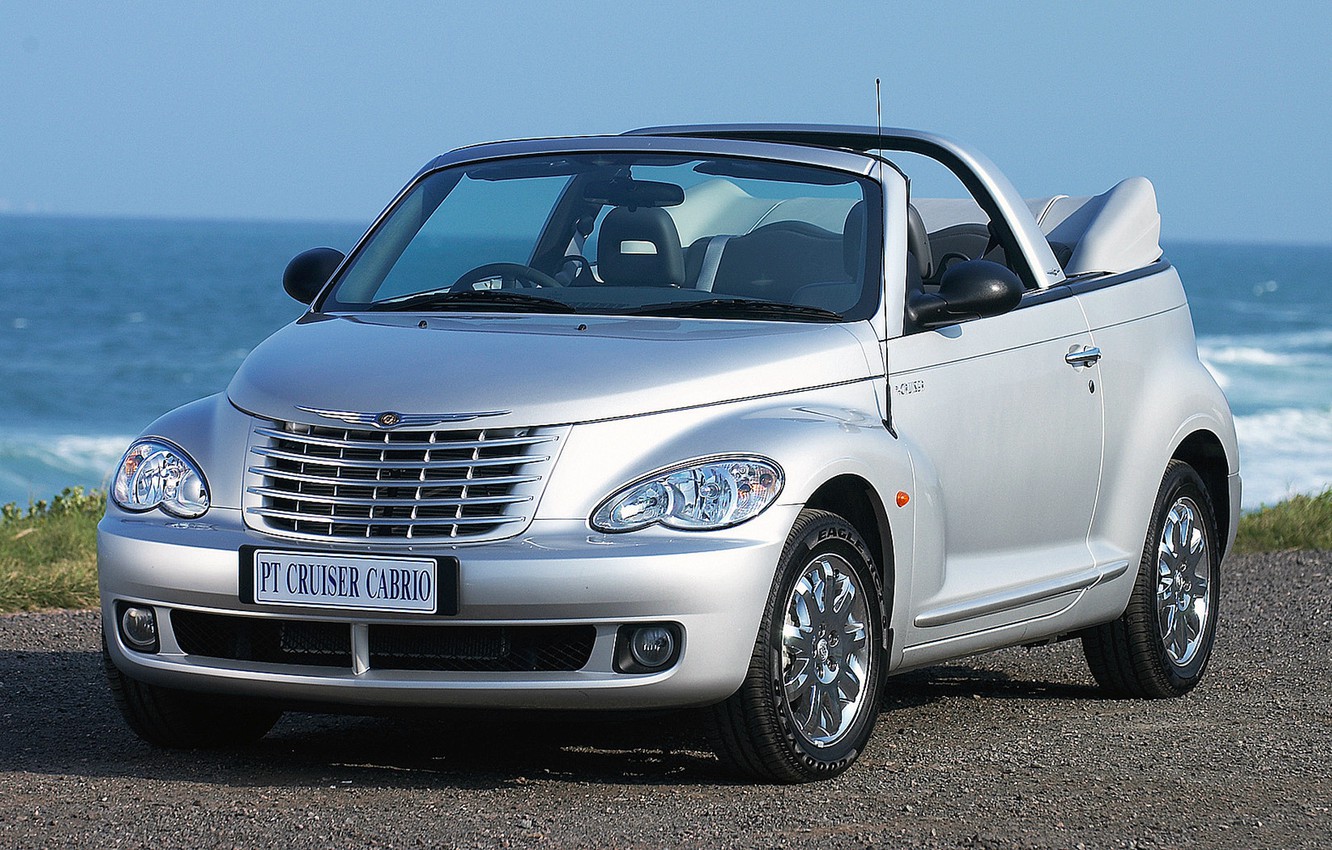 Wallpaper Road, Car, Sea., Chrysler PT Cruiser Cabrio RHD Image For Desktop, Section другие марки