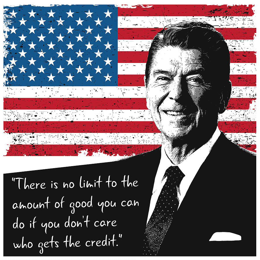 Patriotic Ronald Reagan Quote Digital Art