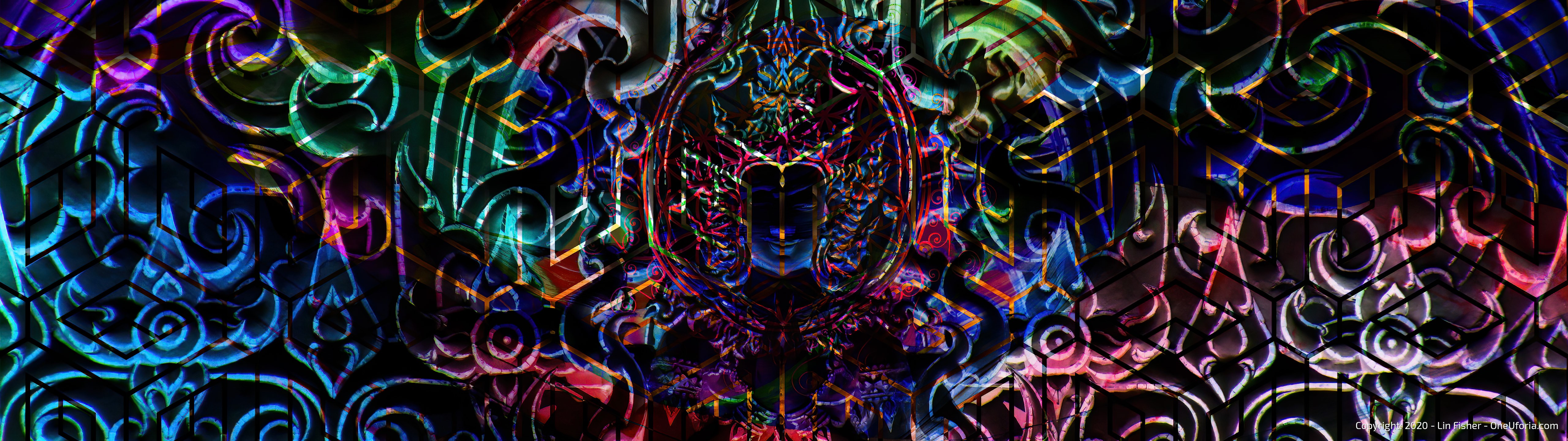 4K, AI, Buddha, spiritual, sacred geometry, metaphysical, surreal HD Wallpaper