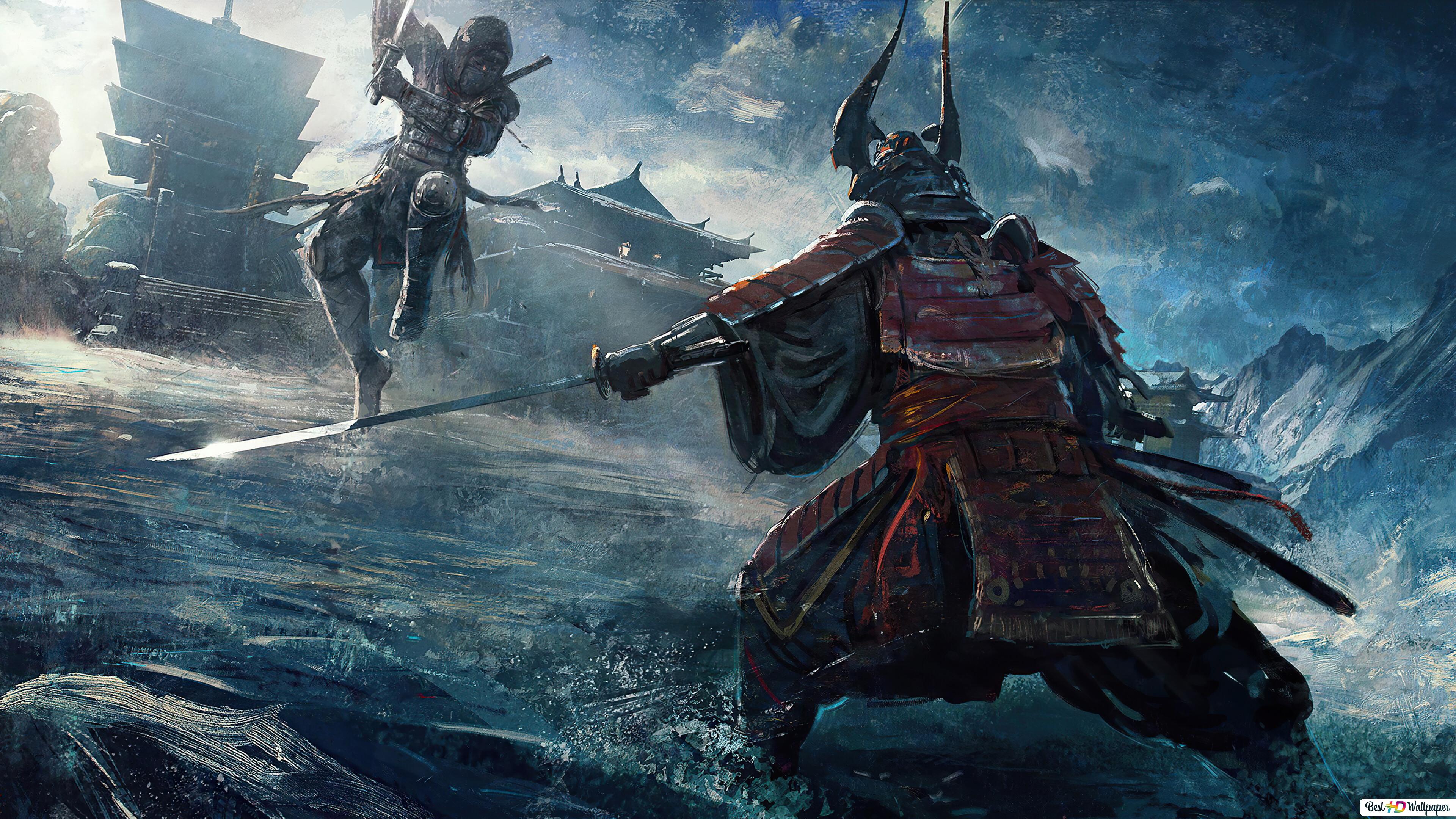 Ninja Vs Samurai HD wallpaper download