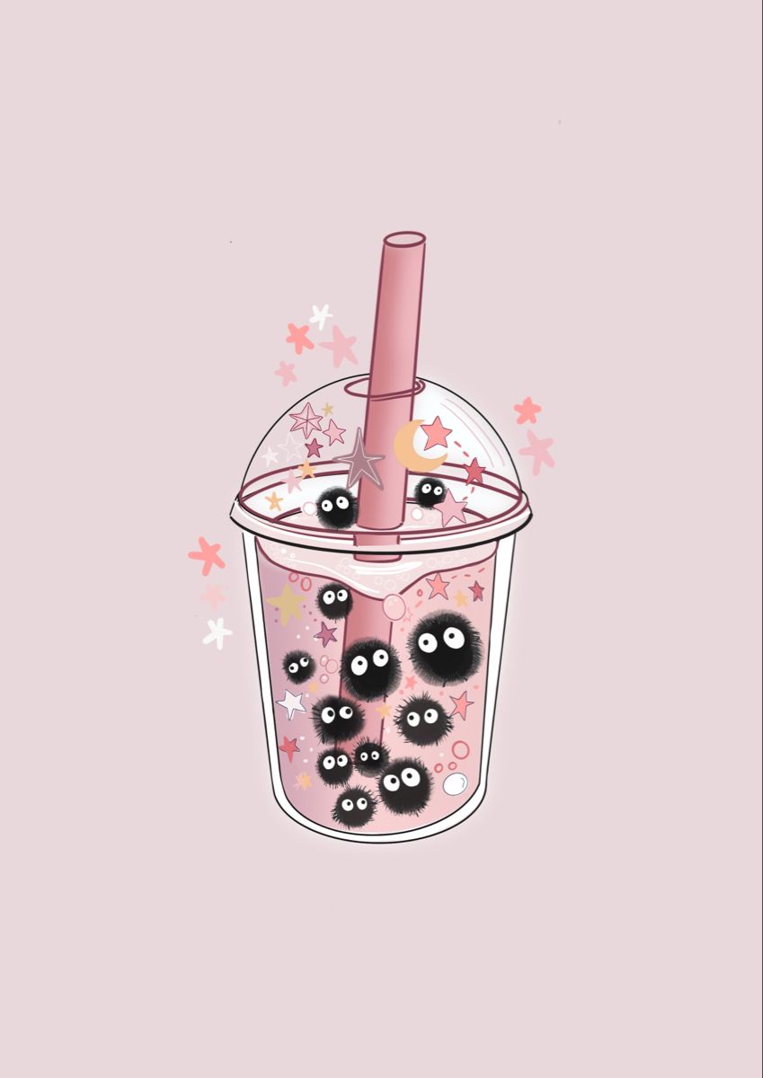 Bubble Tea Illustration Art Print. Cute Kawaii Digital. Etsy. Cute kawaii drawings, Kawaii drawings, Tea illustration