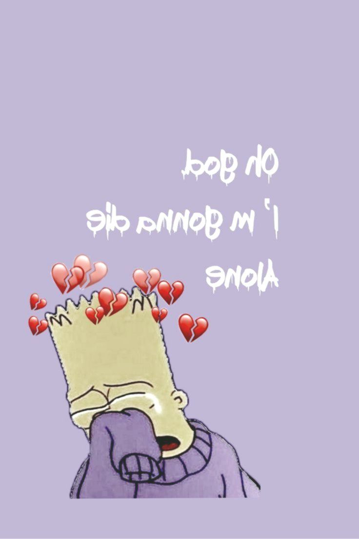 Bart sad by Jules_moon, bart simpson broken heart HD phone