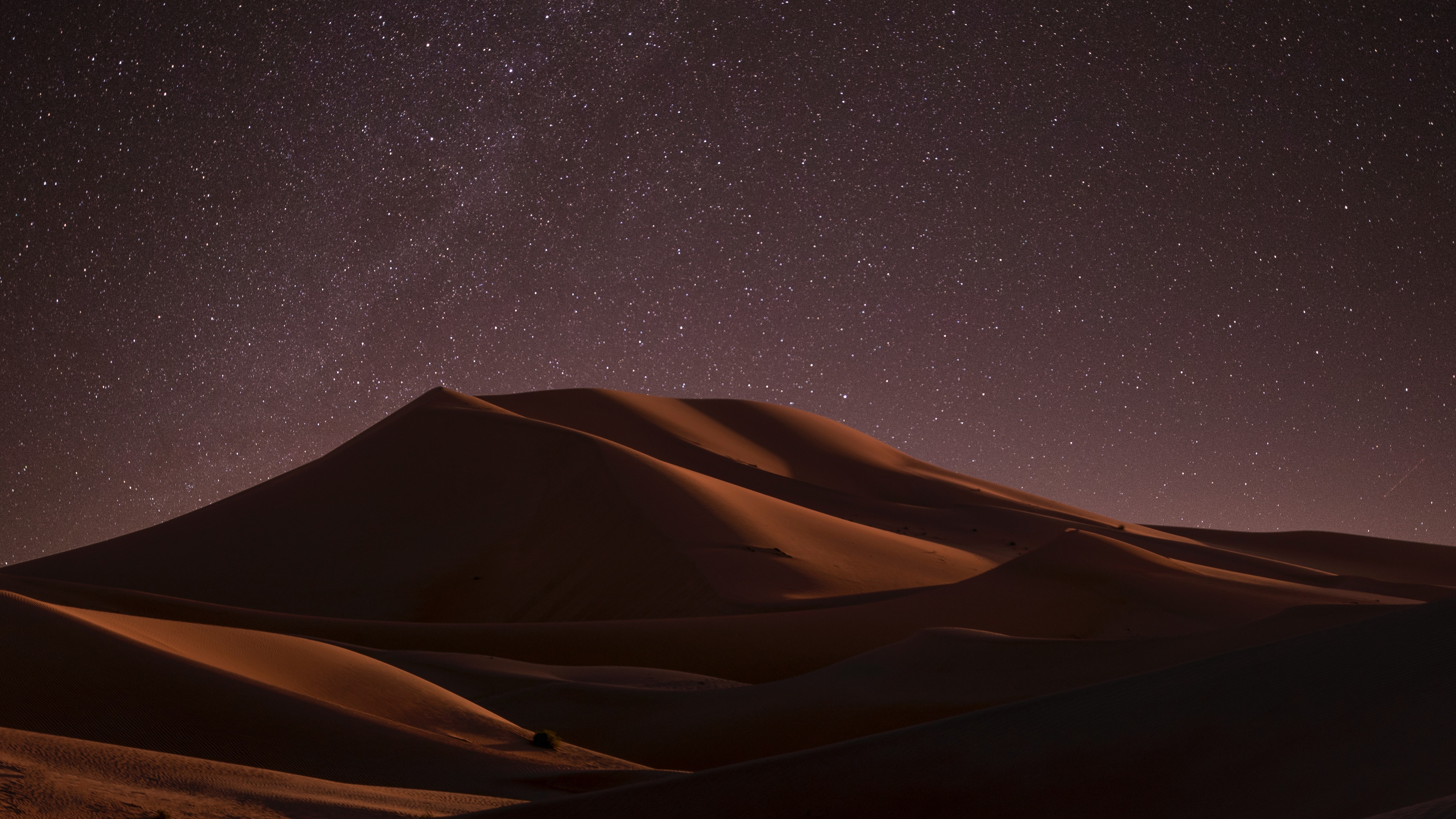 Wallpaper Desert, night, dune, starry, stars 5120x2880 UHD 5K Picture, Image