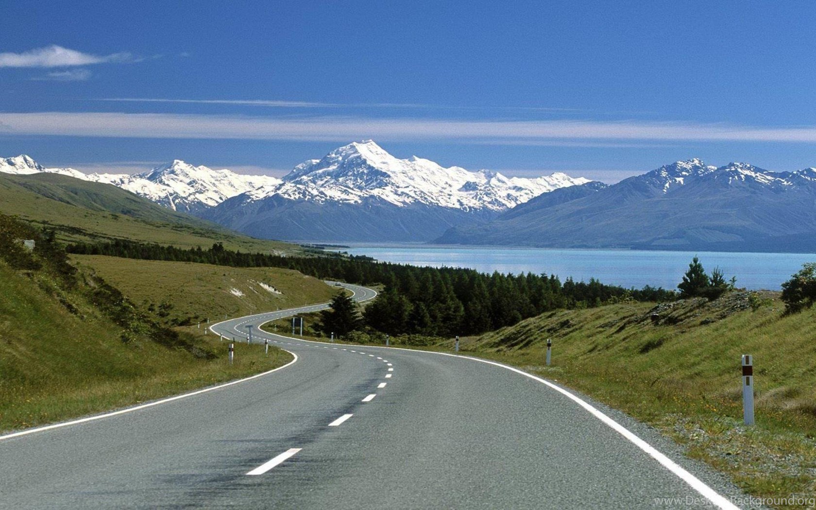 Mountain Road Side View Wallpaper. Desktop Background