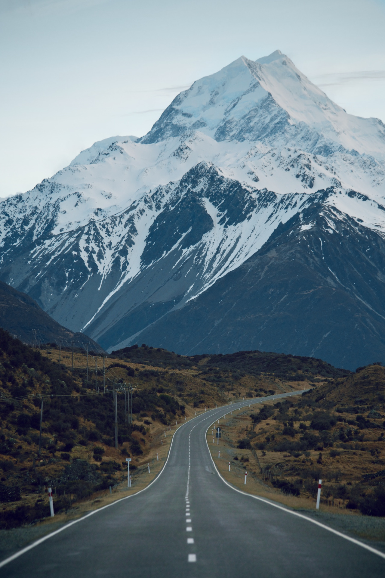 Huge Mountain Road Snow