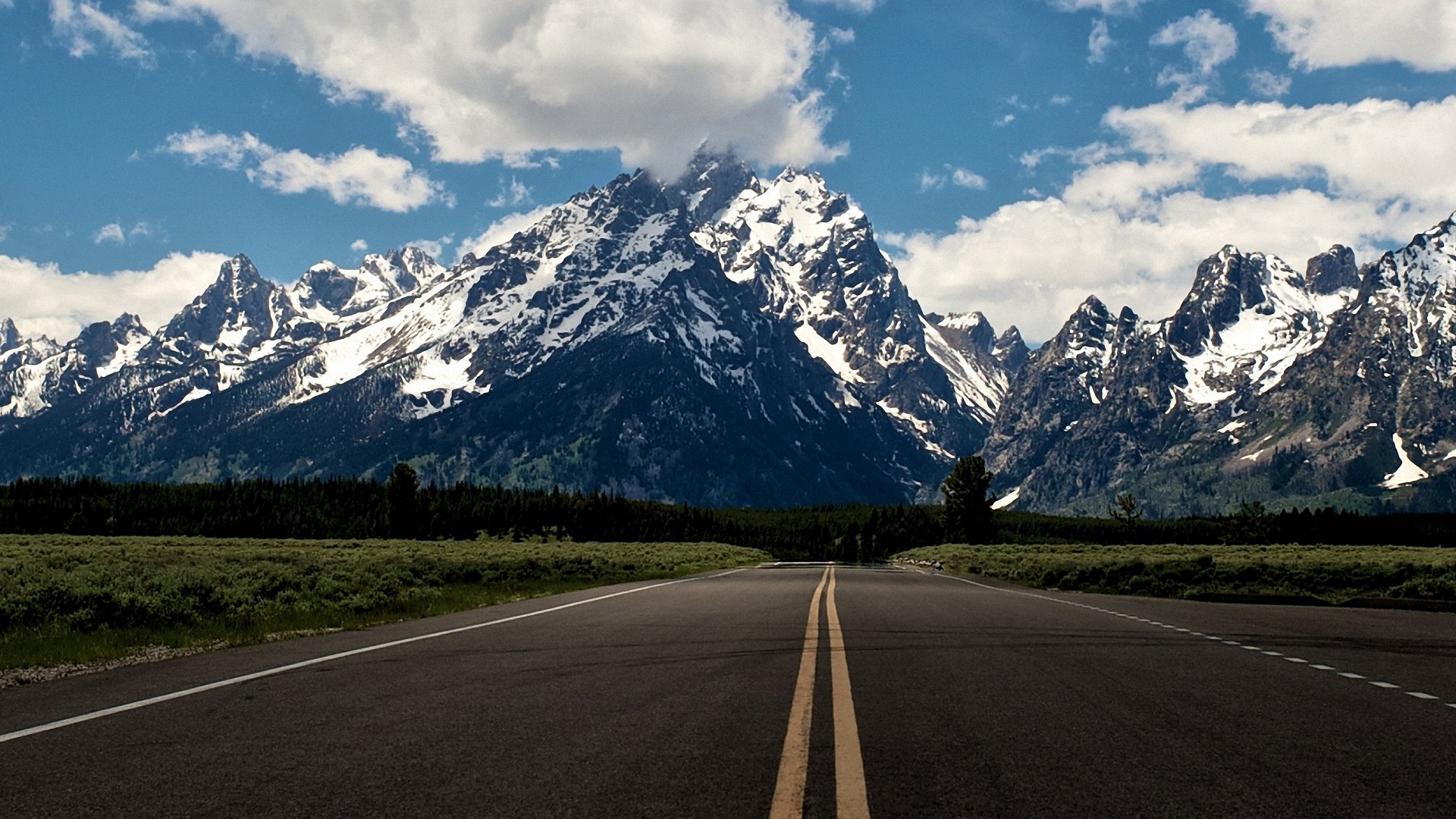 Snow Mountains Road Landscape 1080p Full HD Wallpaper Tetons Wallpaper iPhone HD Wallpaper