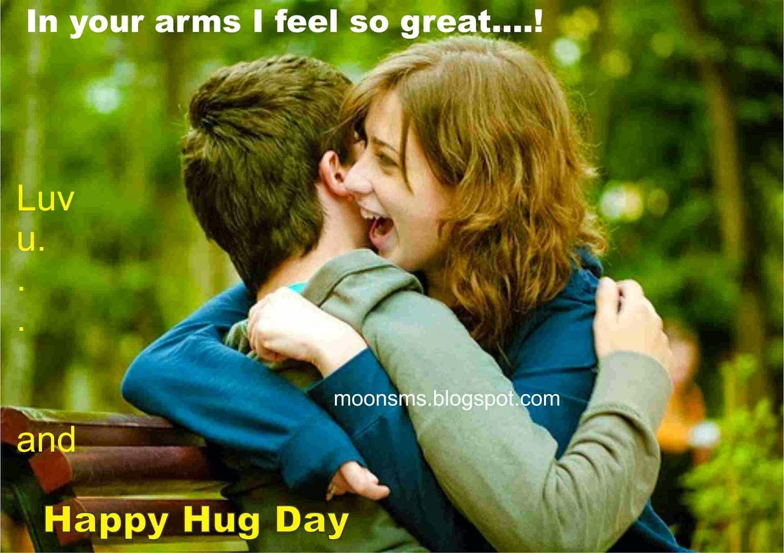 Happy Hug Day sms text message wishes quotes Hug day HD gif