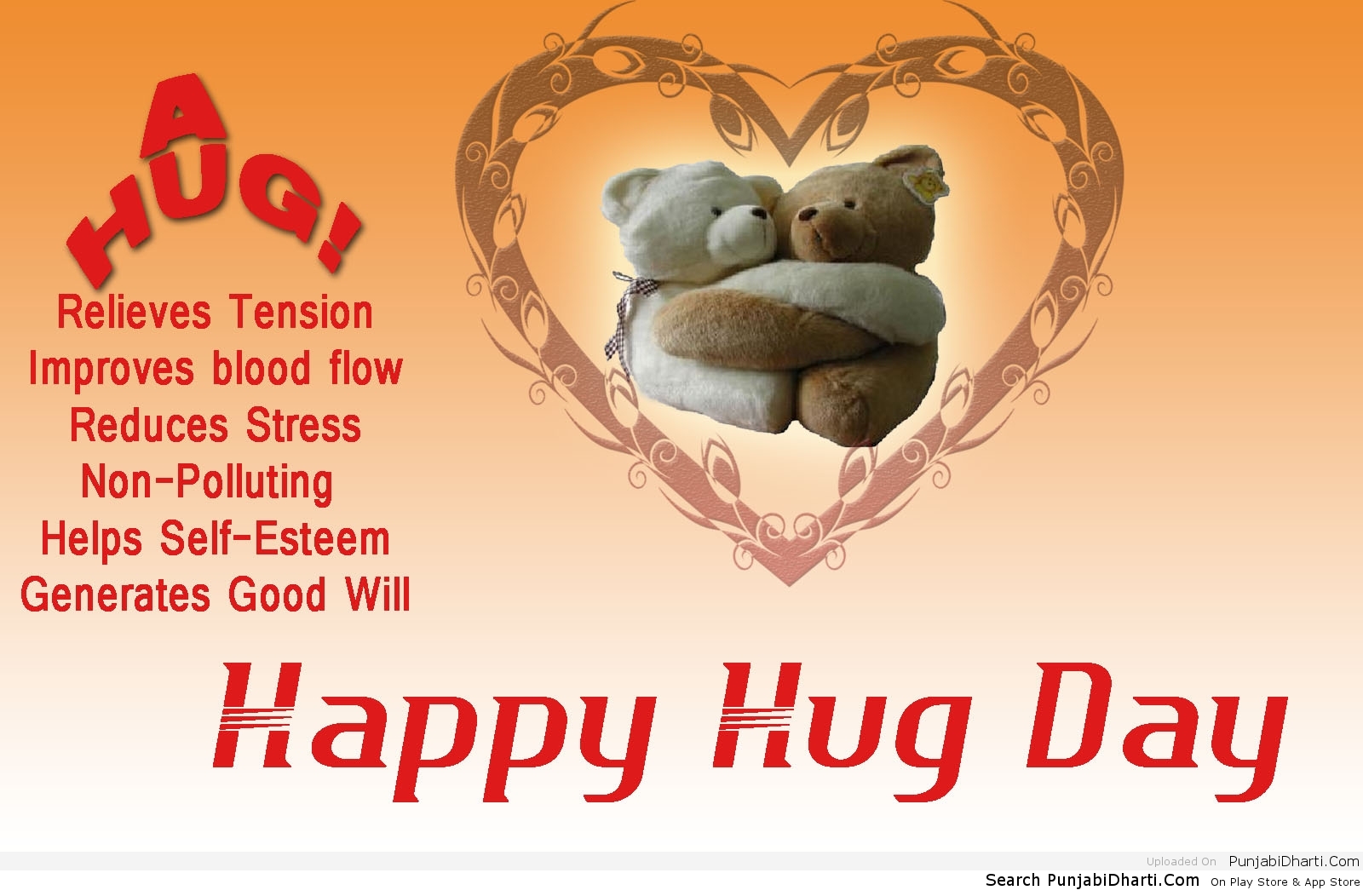 Hug Day Graphics, Image For Facebook, Whatsapp, Twitter