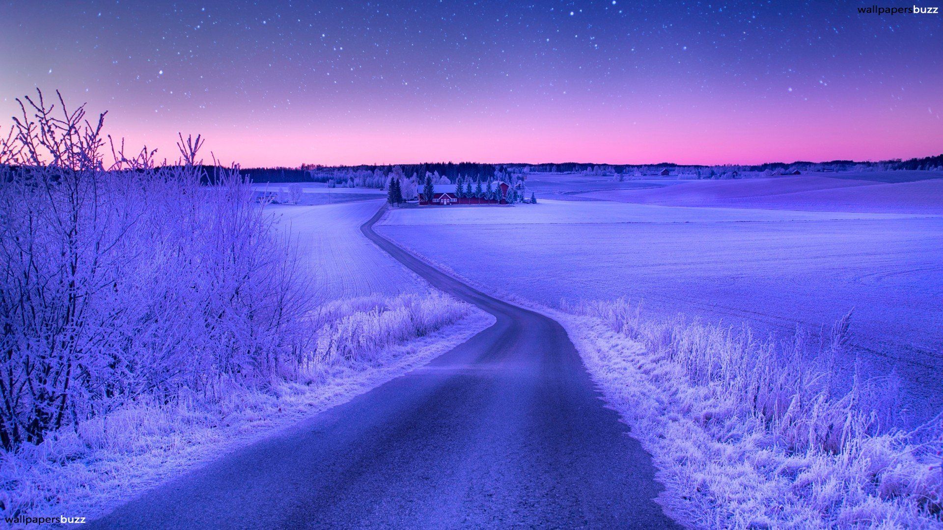 Winter Evening Landscape Wallpaper, HD Winter Evening Landscape Background on WallpaperBat