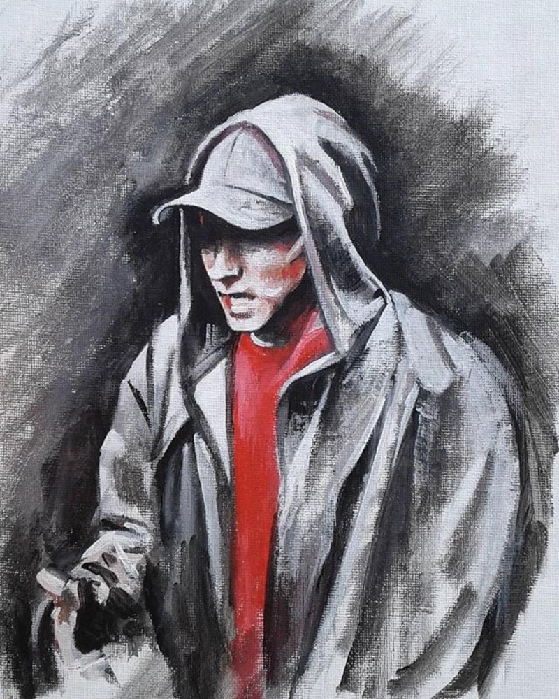 Eminem Sketch  Eminem drawing Stencil street art Eminem