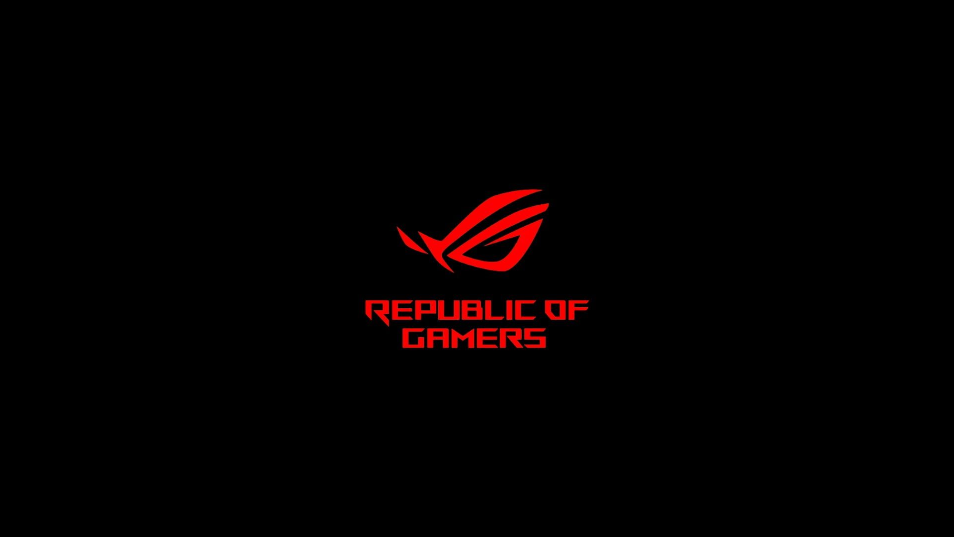 ASUS, Republic of Gamers, red, communication, illuminated, black background. Black background wallpaper, Gamer, Black background