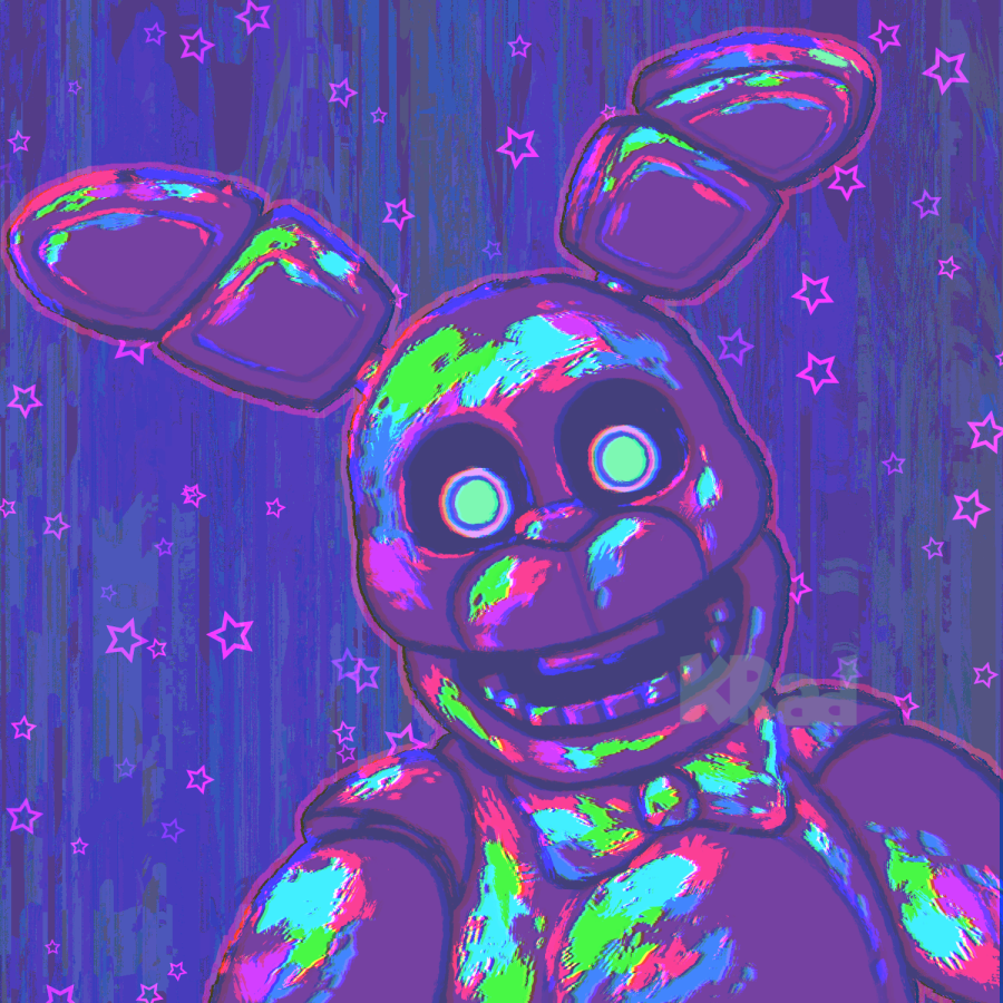 remember neon bonnie from help wanted? i think he's neat, fivenightsatfreddys. Fnaf art, Fnaf characters, Fnaf funny