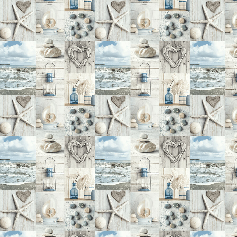 Maritime Collage by Arthouse / Grey, Wallpaper Direct