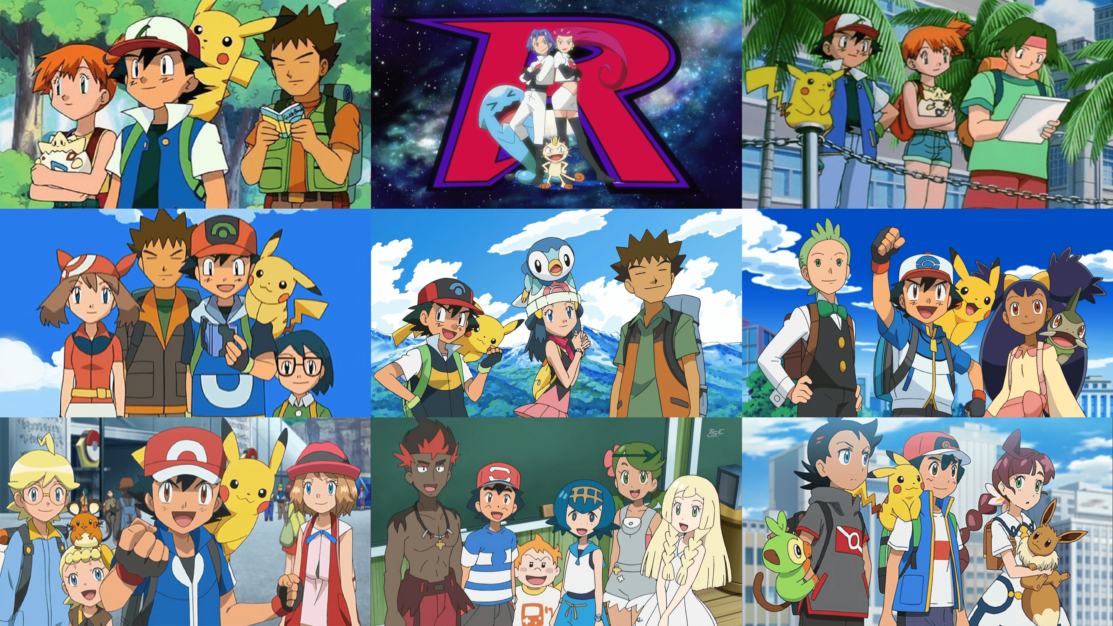 Ash & Friends + Team Rocket. Pokémon