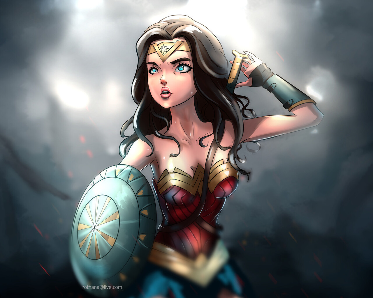 Wonder Woman Cartoon Artwork 1280x1024 Resolution HD 4k Wallpaper, Image, Background, Photo and Picture