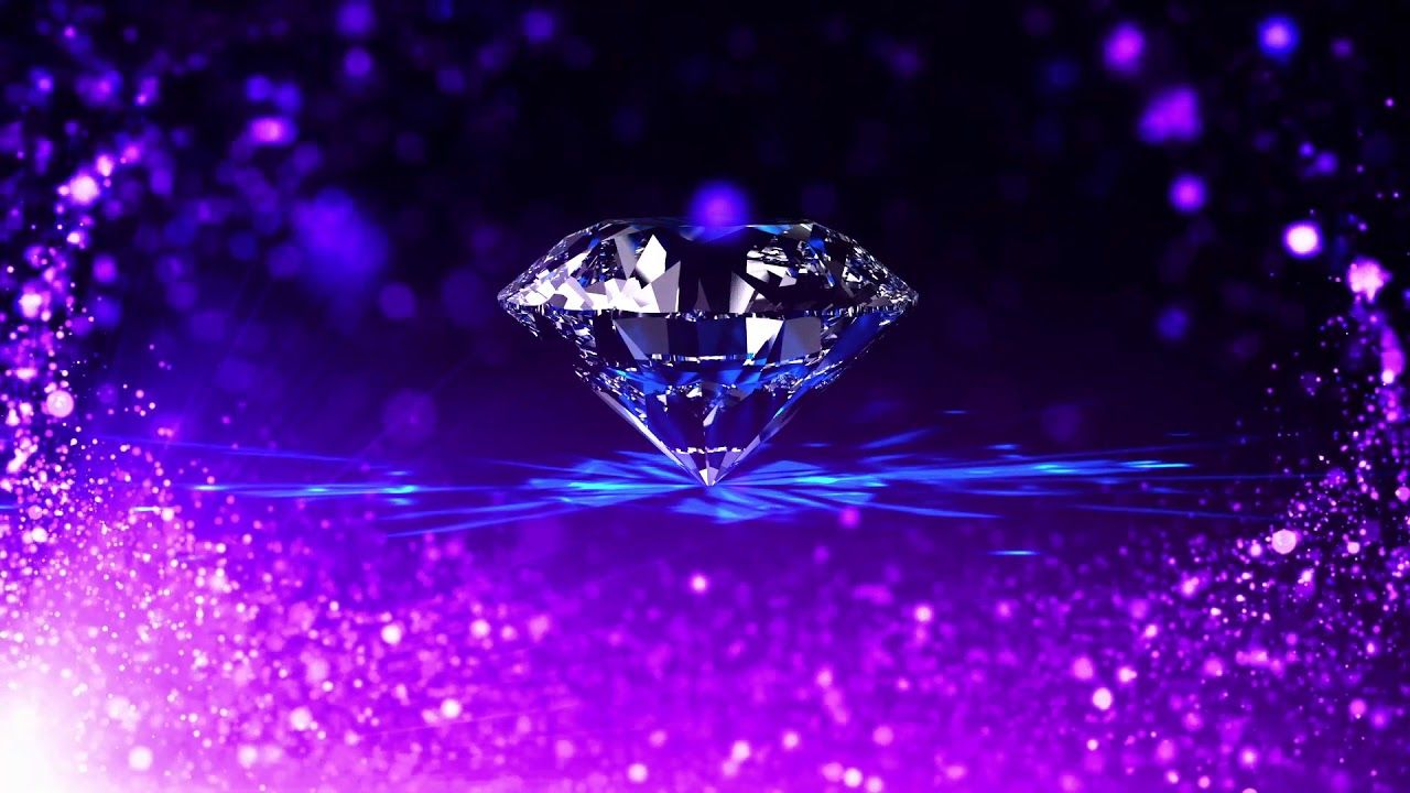 Romantic and beautiful purple particle crystal diamond dynamic backgroun. Beautiful wallpaper, Wallpaper, Diamond background