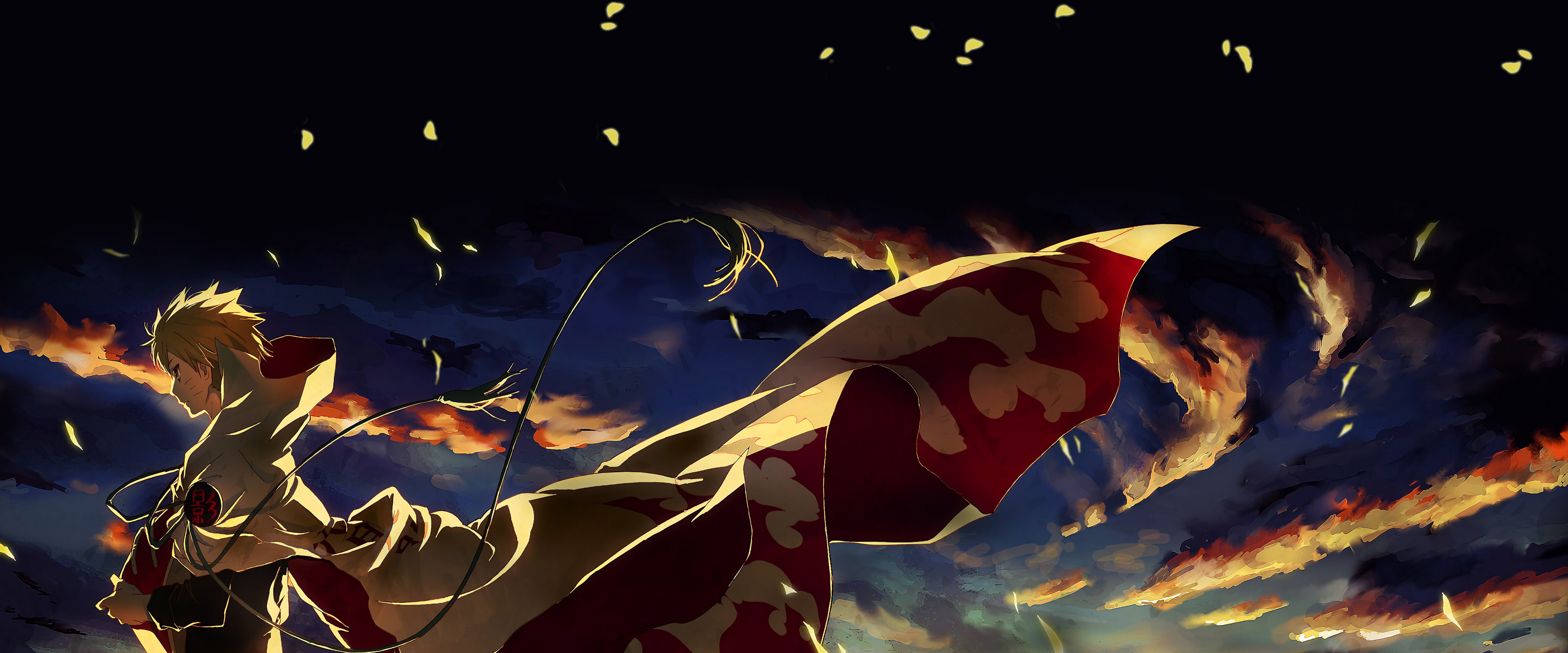 Naruto Uzumaki Sunset Scenery 4K Wallpaper