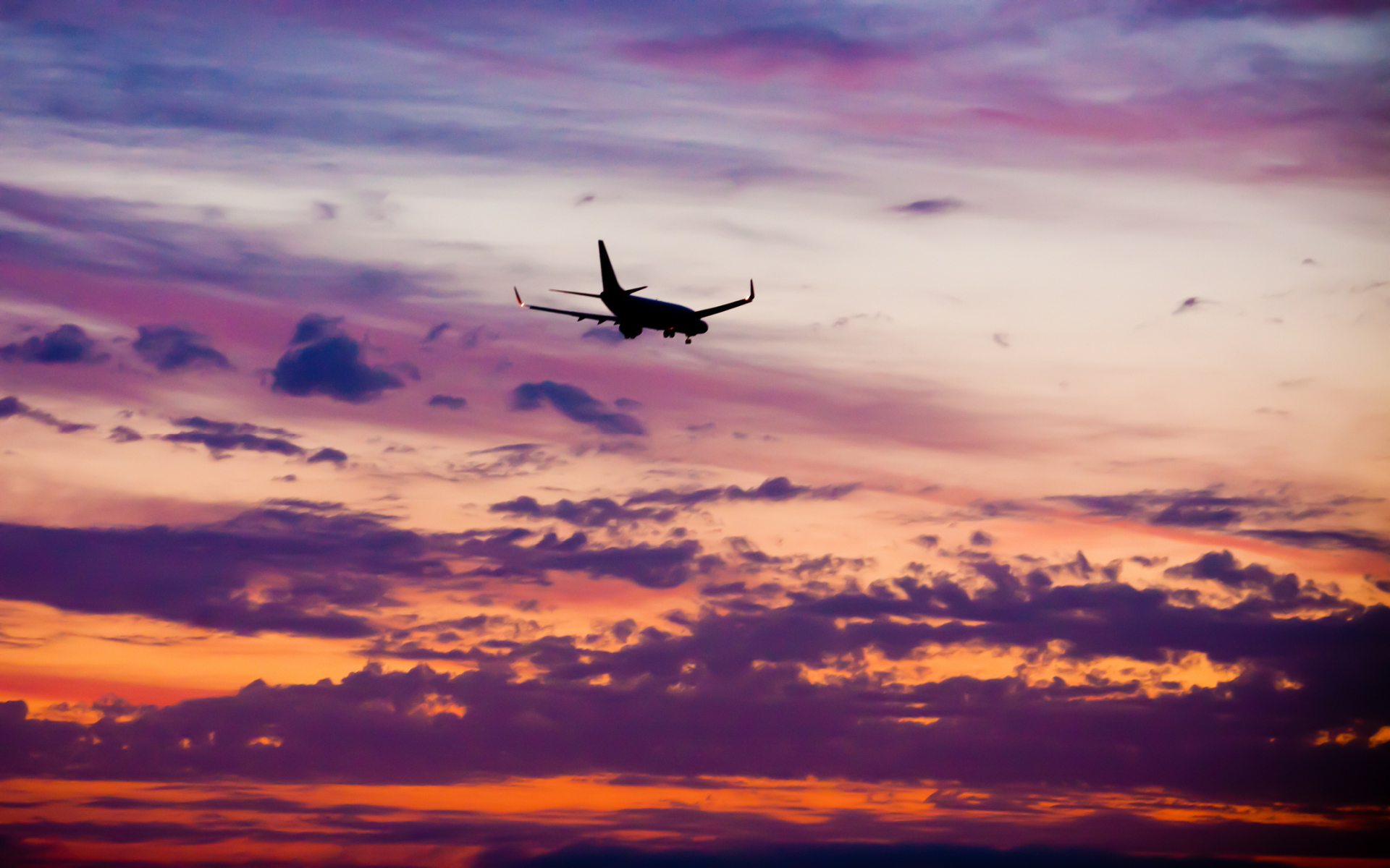 Airplane Sunset Wallpaper 07507