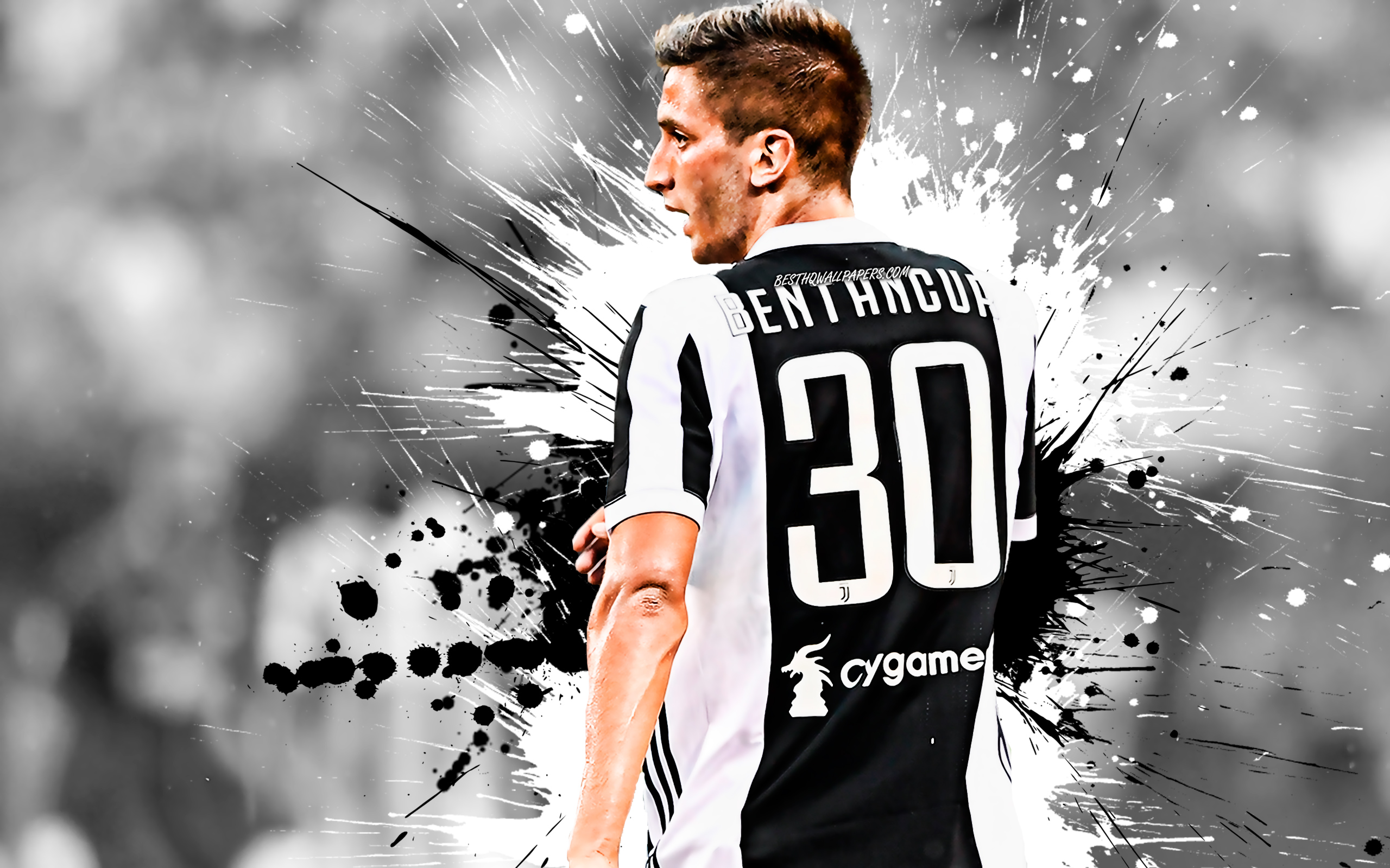 Download wallpaper Rodrigo Bentancur, Juventus FC, Uruguayan footballer, midfielder, number 30, young footballers, Serie A, Italy, football, Bentancur for desktop with resolution 2560x1600. High Quality HD picture wallpaper