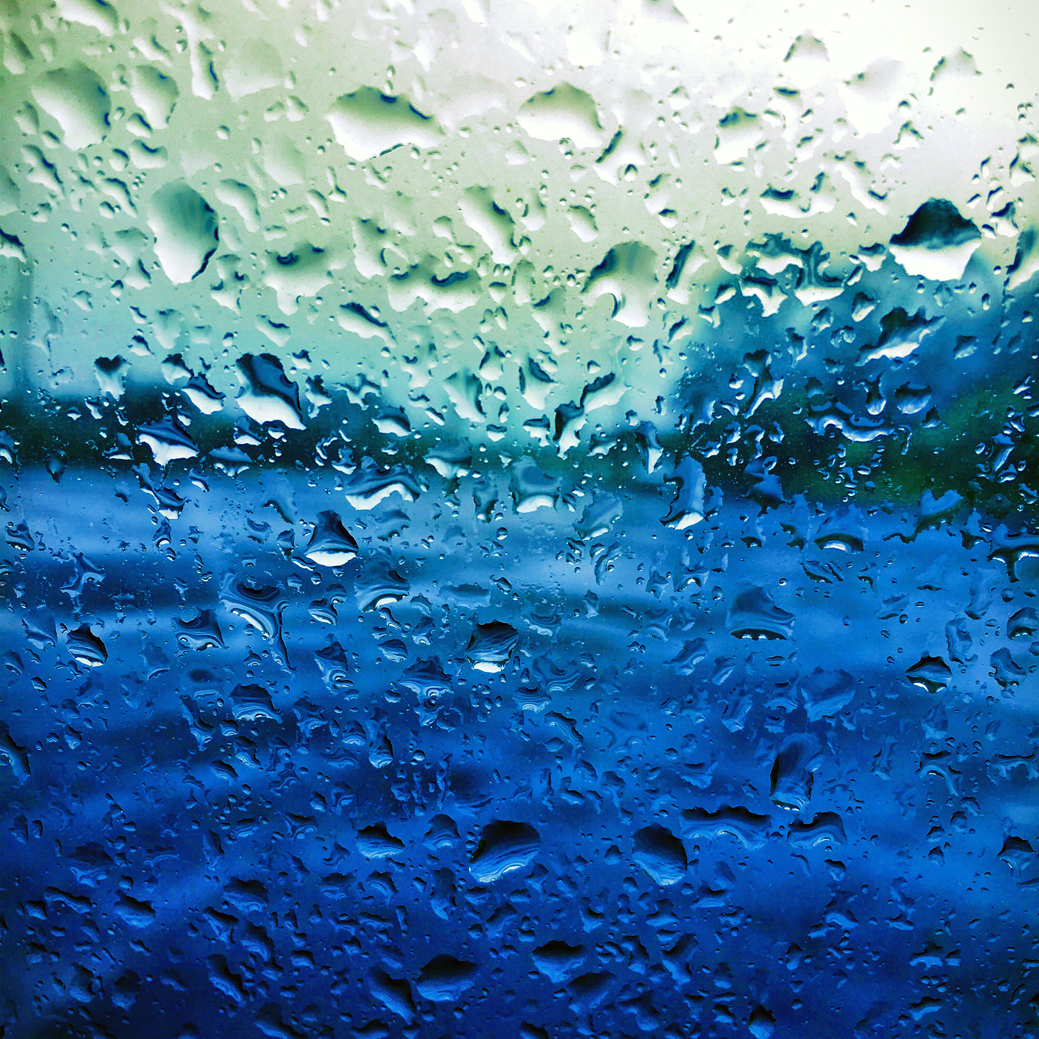 Rain Drop Window Blue Sad Pattern Wallpaper